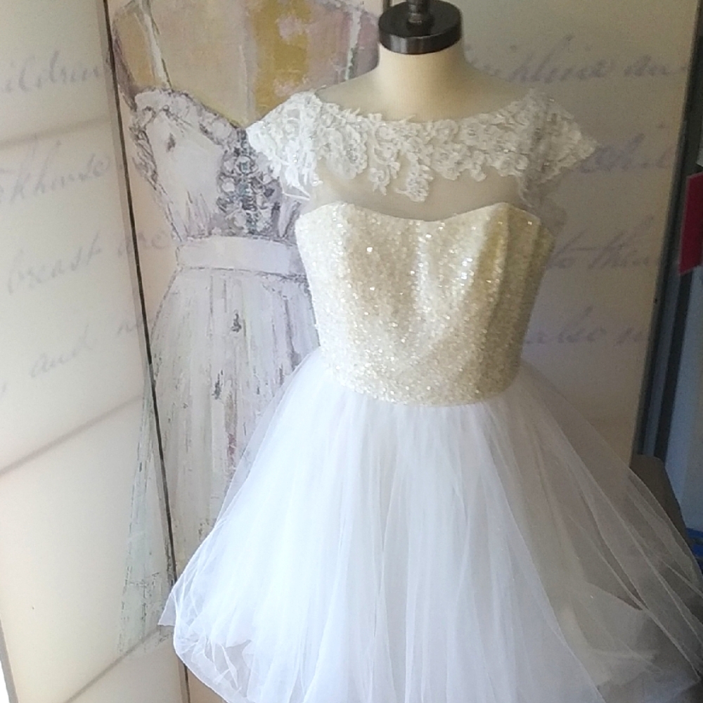 SHERRI HILL COUTURE BRIDAL WEDDING/PARTY DRESS